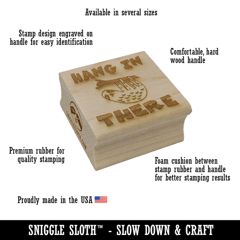 Stay Positive Motivational Square Rubber Stamp for Stamping Crafting