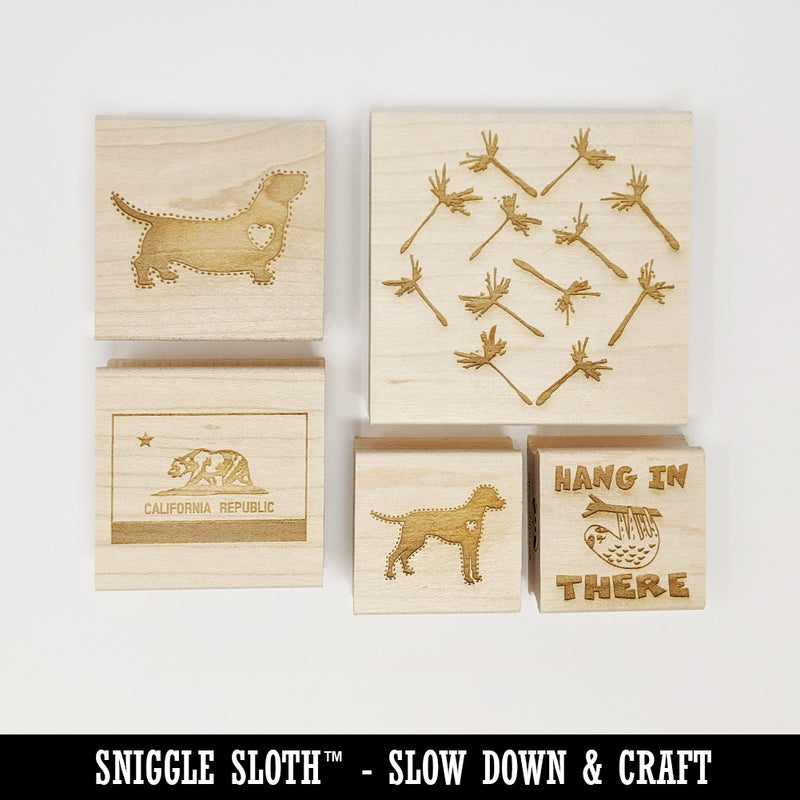 Swirly Heart Corner Border Square Rubber Stamp for Stamping Crafting