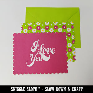 Shower of Love Hearts and Rainbows Square Rubber Stamp for Stamping Crafting