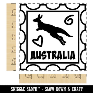 Australia Kangaroo Passport Travel Square Rubber Stamp for Stamping Crafting