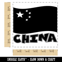 China with Waving Flag Cute Square Rubber Stamp for Stamping Crafting