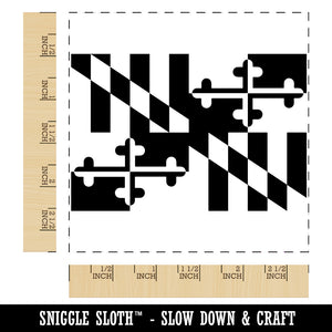 Maryland Flag Square Rubber Stamp for Stamping Crafting