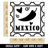 Mexico Chili Pepper Passport Travel Square Rubber Stamp for Stamping Crafting