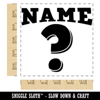 Name Question Mark Teacher Motivation Square Rubber Stamp for Stamping Crafting