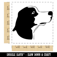 Beagle Face Profile Sketch Square Rubber Stamp for Stamping Crafting