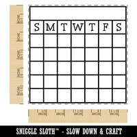 Blank Calendar Goal Habit Tracker Square Rubber Stamp for Stamping Crafting