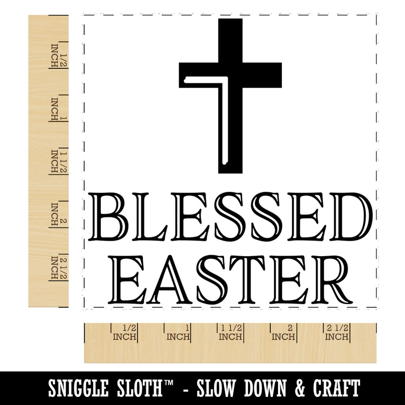 Blessed Easter Square Rubber Stamp for Stamping Crafting