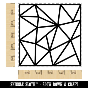 Geometric Abstract Background Square Rubber Stamp for Stamping Crafting