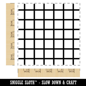 Grid Lines Square Rubber Stamp for Stamping Crafting