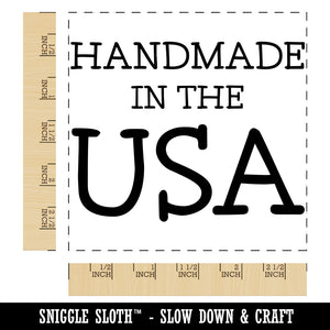 Handmade in the USA America Square Rubber Stamp for Stamping Crafting