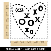 Heart XO Love Square Rubber Stamp for Stamping Crafting