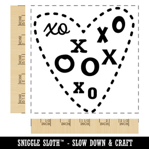 Heart XO Love Square Rubber Stamp for Stamping Crafting