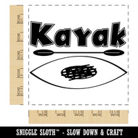 Kayak Doodle Square Rubber Stamp for Stamping Crafting