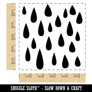 Lots of Raindrops Raining Water Square Rubber Stamp for Stamping Crafting