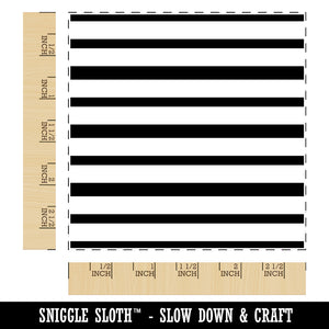 Skinny Nautical Stripes Pattern Background Square Rubber Stamp for Stamping Crafting