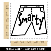 Smarty Pants Funny School Teacher Motivation Square Rubber Stamp for Stamping Crafting