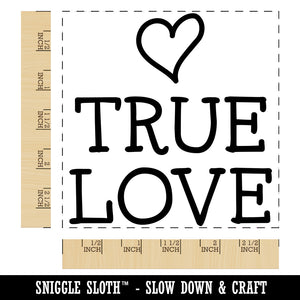 True Love Heart Fun Text Square Rubber Stamp for Stamping Crafting