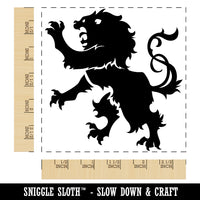 Regal Heraldic Lion Square Rubber Stamp for Stamping Crafting