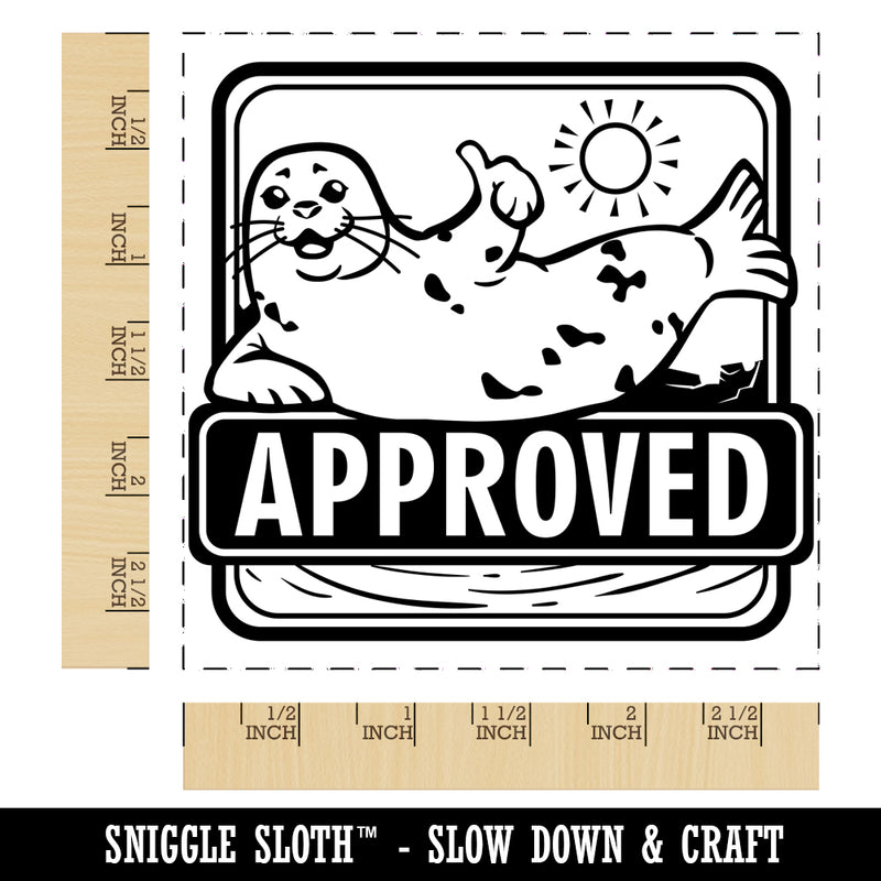 Seal of Approval Approved Recognition Teacher Square Rubber Stamp for Stamping Crafting