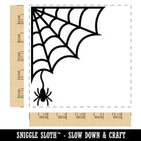 Web Corner With Spider Halloween Square Rubber Stamp for Stamping Crafting