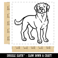 Friendly Labrador Retriever Pet Dog Square Rubber Stamp for Stamping Crafting