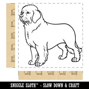 Gentle Newfoundland Pet Dog Square Rubber Stamp for Stamping Crafting