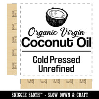 Organic Virgin Coconut Oil Cold Pressed Square Rubber Stamp for Stamping Crafting