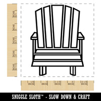 Adirondack Beach Lake Chair Outline Square Rubber Stamp for Stamping Crafting