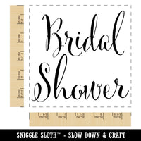 Bridal Shower Cursive Text Wedding Square Rubber Stamp for Stamping Crafting