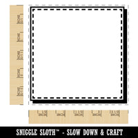 Journaling Framework Block Dashed Line Drop Shadow Square Rubber Stamp for Stamping Crafting