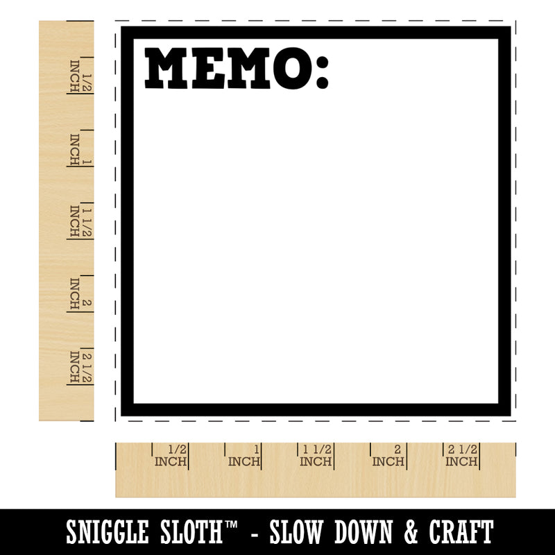 Memo Note Blank Journaling Square Rubber Stamp for Stamping Crafting