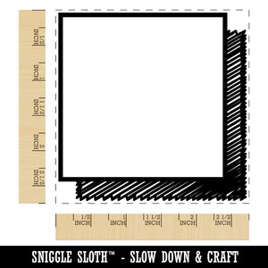 Square Box Note Doodle Drop Shadow Square Rubber Stamp for Stamping Crafting