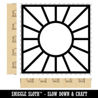 Sun Rays Square Rubber Stamp for Stamping Crafting