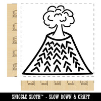 Volcano Erupting Doodle Square Rubber Stamp for Stamping Crafting