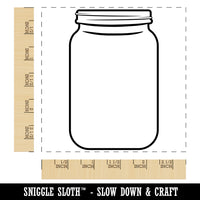 Empty Fillable Glass Mason Jar Square Rubber Stamp for Stamping Crafting