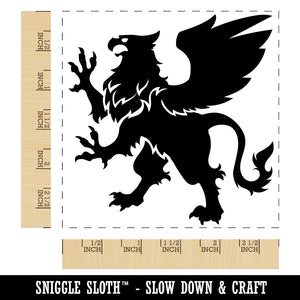 Regal Heraldic Griffin Square Rubber Stamp for Stamping Crafting