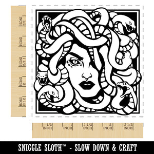 Snake Haired Gorgon Medusa Greek Myth Square Rubber Stamp for Stamping Crafting