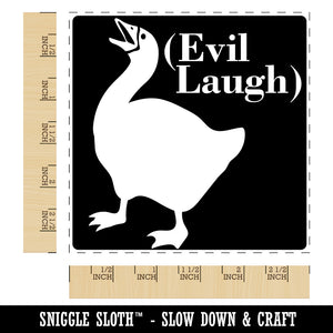 The Goose with an Evil Laugh Square Rubber Stamp for Stamping Crafting
