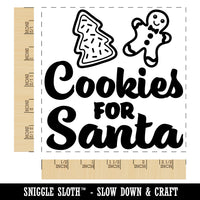 Cookies for Santa Christmas Gingerbread Square Rubber Stamp for Stamping Crafting
