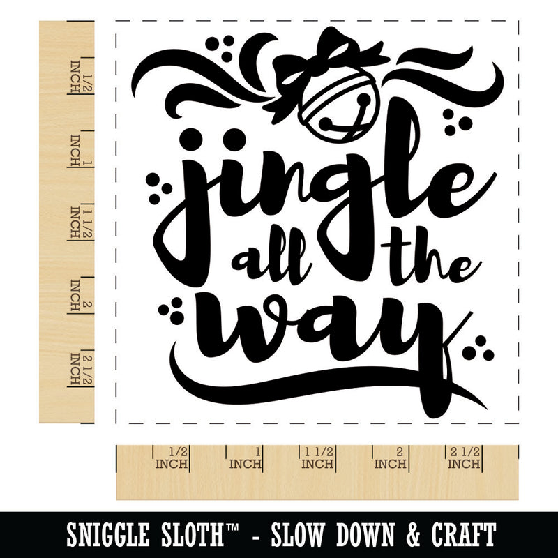 Jingle All the Way Christmas Square Rubber Stamp for Stamping Crafting