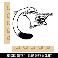 Playful Sugar Glider Hanging Square Rubber Stamp for Stamping Crafting