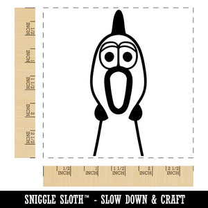 Screaming Rubber Chicken Head Square Rubber Stamp for Stamping Crafting