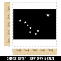 Alaska State Flag Square Rubber Stamp for Stamping Crafting