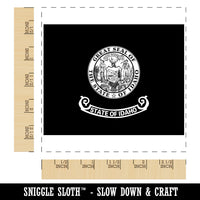 Idaho State Flag Square Rubber Stamp for Stamping Crafting