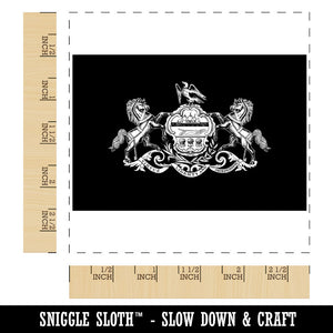 Pennsylvania State Flag Square Rubber Stamp for Stamping Crafting