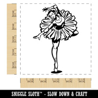 Ballerina En Pointe Pose Square Rubber Stamp for Stamping Crafting