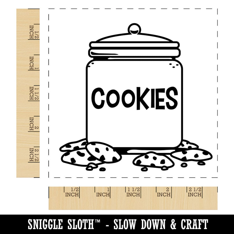 Cookie Jar Square Rubber Stamp for Stamping Crafting