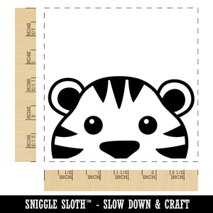 Peeking Tiger Square Rubber Stamp for Stamping Crafting