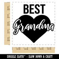 Best Grandma in Heart Grandparent's Day Square Rubber Stamp for Stamping Crafting