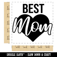 Best Mom in Heart Mother's Day Square Rubber Stamp for Stamping Crafting